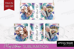 Floral Photo Mug Wrap PNG - Sping Flowers Picture Frame Mug Product Image 1