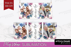 Floral Photo Mug Wrap PNG - Sping Flowers Picture Frame Mug Product Image 1