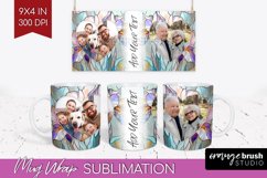 Stained Glass Photo Mug Wrap PNG - Flowers Picture Frame Mug Product Image 1