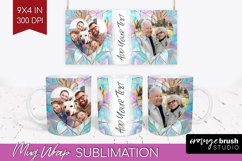 Stained Glass Photo Mug Wrap PNG - Flowers Picture Frame Mug Product Image 1