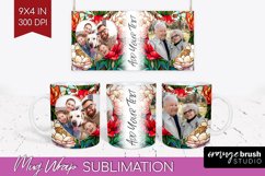 Stained Glass Photo Mug Wrap PNG - Flowers Picture Frame Mug Product Image 1