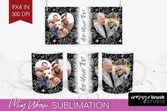 Valentines Day Photo Mug Wrap PNG - Heart Picture Frame Mug Product Image 1