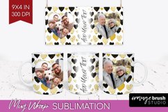 Valentines Day Photo Mug Wrap PNG - Heart Picture Frame Mug Product Image 1
