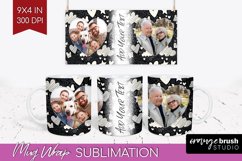 Valentines Day Photo Mug Wrap PNG - Heart Picture Frame Mug Product Image 1