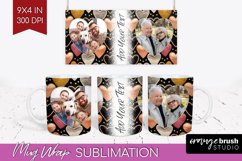 Valentines Day Photo Mug Wrap PNG - Heart Picture Frame Mug Product Image 1