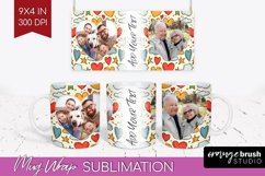 Valentines Day Photo Mug Wrap PNG - Heart Picture Frame Mug Product Image 1