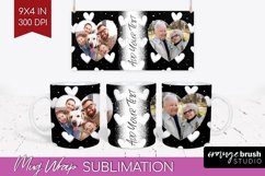 Valentines Day Photo Mug Wrap PNG - Heart Picture Frame Mug Product Image 1