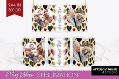 Valentines Day Photo Mug Wrap PNG - Heart Picture Frame Mug Product Image 1