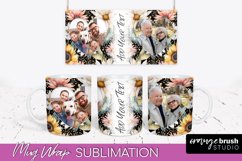 Add Your Photo Mug Wrap -Floral Mug Sublimation Design Product Image 1