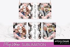 Add Your Photo Mug Wrap -Floral Mug Sublimation Design Product Image 1