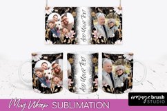 Add Your Photo Mug Wrap -Floral Mug Sublimation Design Product Image 1