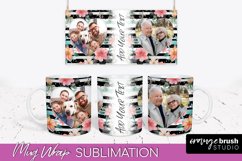 Add Your Photo Mug Wrap -Floral Mug Sublimation Design Product Image 1