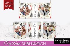 Christmas Photo Mug Wrap PNG - Christmas Tree Picture Frame Product Image 1