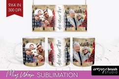 Christmas Photo Mug Wrap PNG - Christmas Tree Picture Frame Product Image 1