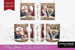 Christmas Photo Mug Wrap PNG - Christmas Tree Picture Frame Product Image 1