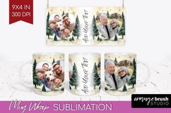 Christmas Photo Mug Wrap PNG - Christmas Tree Picture Frame Product Image 1