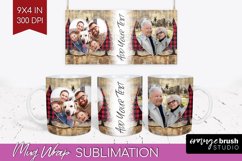 Christmas Photo Mug Wrap PNG - Christmas Tree Picture Frame Product Image 1