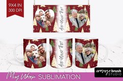 Christmas Photo Mug Wrap PNG - Christmas Tree Picture Frame Product Image 1