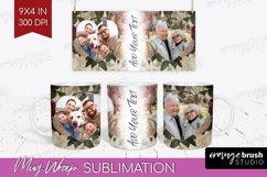 Floral Photo Mug Wrap PNG - Peony Flower Picture Frame Mug Product Image 1