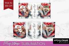 Floral Photo Mug Wrap PNG - Peony Flower Picture Frame Mug Product Image 1