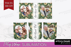 Floral Photo Mug Wrap PNG - Peony Flower Picture Frame Mug Product Image 1