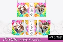 Photo Frame Mug Wrap - Rainbow Tie Dye Mug Sublimation Product Image 1