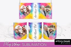 Photo Frame Mug Wrap - Rainbow Tie Dye Mug Sublimation Product Image 1