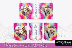 Photo Frame Mug Wrap - Rainbow Tie Dye Mug Sublimation Product Image 1