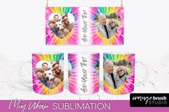 Photo Frame Mug Wrap - Rainbow Tie Dye Mug Sublimation Product Image 1
