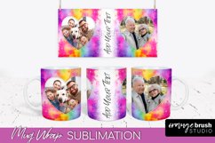 Photo Frame Mug Wrap - Rainbow Tie Dye Mug Sublimation Product Image 1