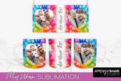 Photo Frame Mug Wrap - Rainbow Tie Dye Mug Sublimation Product Image 1