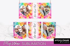 Photo Frame Mug Wrap - Rainbow Tie Dye Mug Sublimation Product Image 1