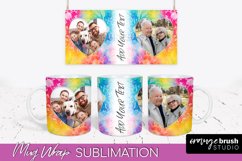 Photo Frame Mug Wrap - Rainbow Tie Dye Mug Sublimation Product Image 1