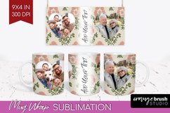 Flowers Photo Mug Wrap PNG - Vintage Floral Picture Frame Product Image 1