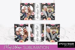 Add Your Photo Mug Wrap -Floral Mug Sublimation Design Product Image 1