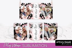 Add Your Photo Mug Wrap -Floral Mug Sublimation Design Product Image 1