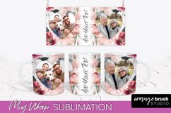 Add Your Photo Mug Wrap -Floral Mug Sublimation Design Product Image 1