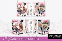 Add Your Photo Mug Wrap -Floral Mug Sublimation Design Product Image 1
