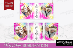 Tie Dye Photo Mug Wrap PNG - Rainbow Picture Frame Mug Product Image 1