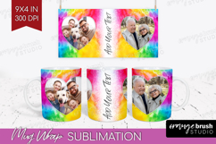 Tie Dye Photo Mug Wrap PNG - Rainbow Picture Frame Mug Product Image 1