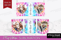 Tie Dye Photo Mug Wrap PNG - Rainbow Picture Frame Mug Product Image 1