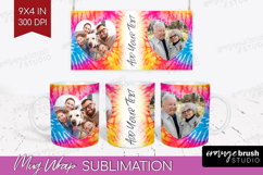 Tie Dye Photo Mug Wrap PNG - Rainbow Picture Frame Mug Product Image 1