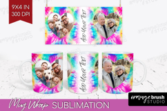 Tie Dye Photo Mug Wrap PNG - Rainbow Picture Frame Mug Product Image 1