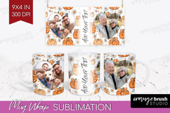 Pumpkun Photo Mug Wrap PNG - Fall Picture Frame Mug Product Image 1