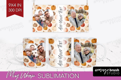 Pumpkun Photo Mug Wrap PNG - Fall Picture Frame Mug Product Image 1