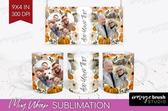 Pumpkun Photo Mug Wrap PNG - Fall Picture Frame Mug Product Image 1
