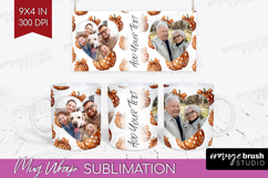 Pumpkun Photo Mug Wrap PNG - Fall Picture Frame Mug Product Image 1