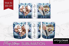 Folk Flowers Photo Mug Wrap PNG - Floral Picture Frame Mug Product Image 1