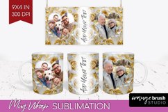 Rose Photo Mug Wrap PNG - Floral Picture Frame Mug Product Image 1