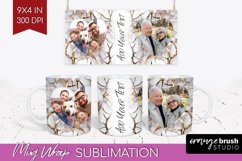 Rose Photo Mug Wrap PNG - Floral Picture Frame Mug Product Image 1